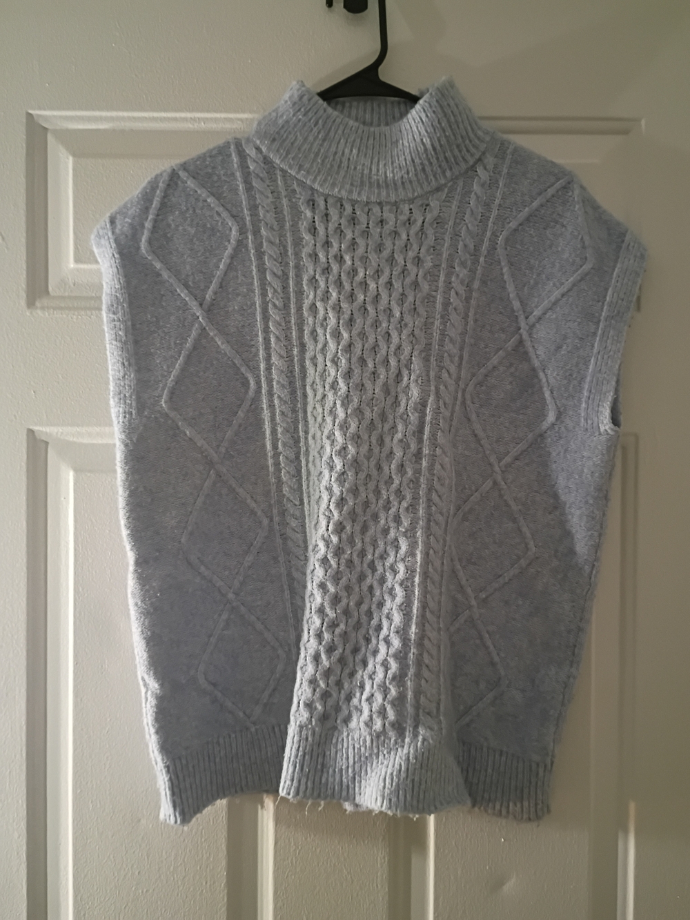 Sincerly Jules Baby Blue Cable Knit V-Neck Sweater Vest